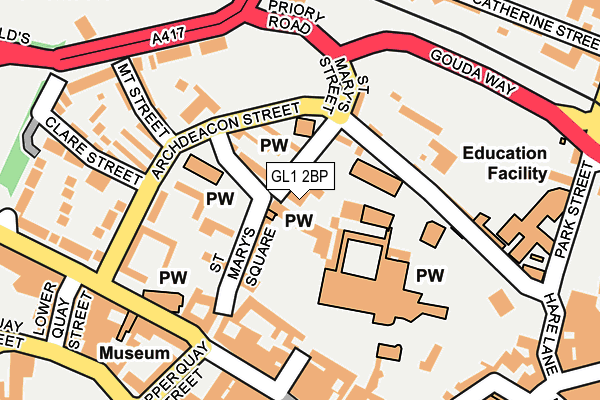 GL1 2BP map - OS OpenMap – Local (Ordnance Survey)