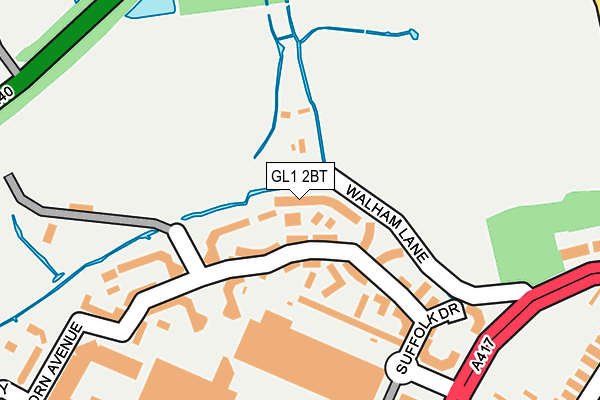 GL1 2BT map - OS OpenMap – Local (Ordnance Survey)