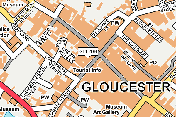 GL1 2DH map - OS OpenMap – Local (Ordnance Survey)