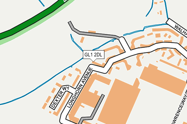 GL1 2DL map - OS OpenMap – Local (Ordnance Survey)
