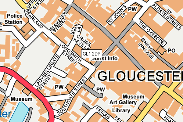 GL1 2DP map - OS OpenMap – Local (Ordnance Survey)