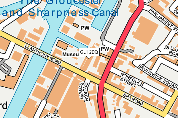 GL1 2DQ map - OS OpenMap – Local (Ordnance Survey)