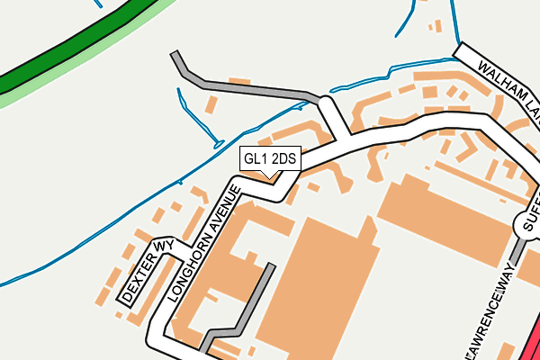 GL1 2DS map - OS OpenMap – Local (Ordnance Survey)