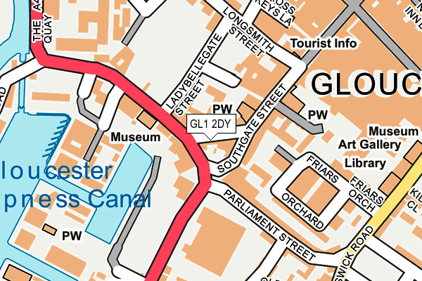 GL1 2DY map - OS OpenMap – Local (Ordnance Survey)
