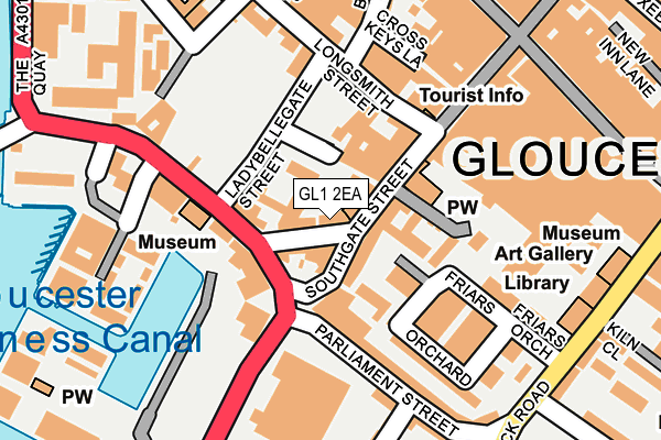 GL1 2EA map - OS OpenMap – Local (Ordnance Survey)