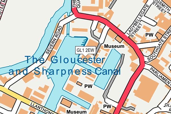 GL1 2EW map - OS OpenMap – Local (Ordnance Survey)