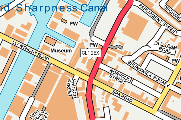 GL1 2EX map - OS OpenMap – Local (Ordnance Survey)