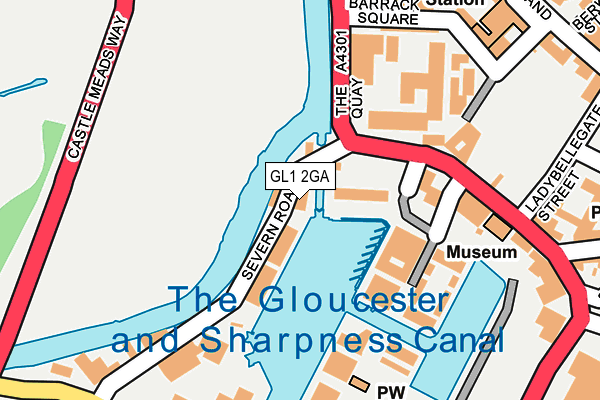 GL1 2GA map - OS OpenMap – Local (Ordnance Survey)