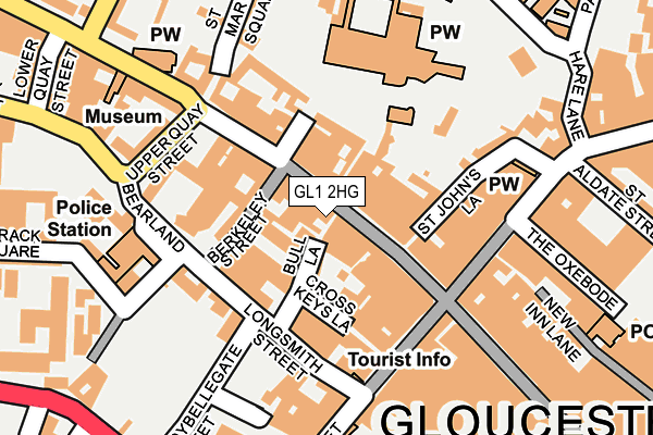 GL1 2HG map - OS OpenMap – Local (Ordnance Survey)