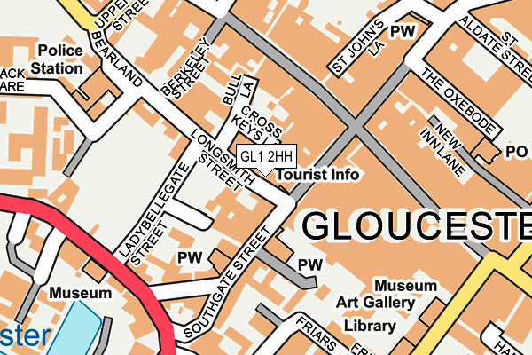 GL1 2HH map - OS OpenMap – Local (Ordnance Survey)