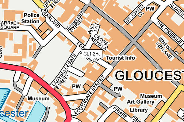 GL1 2HJ map - OS OpenMap – Local (Ordnance Survey)