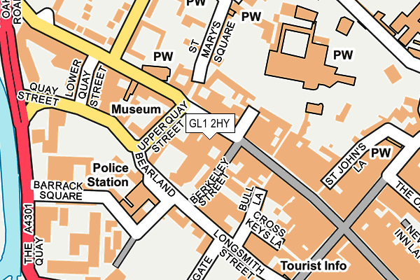 GL1 2HY map - OS OpenMap – Local (Ordnance Survey)