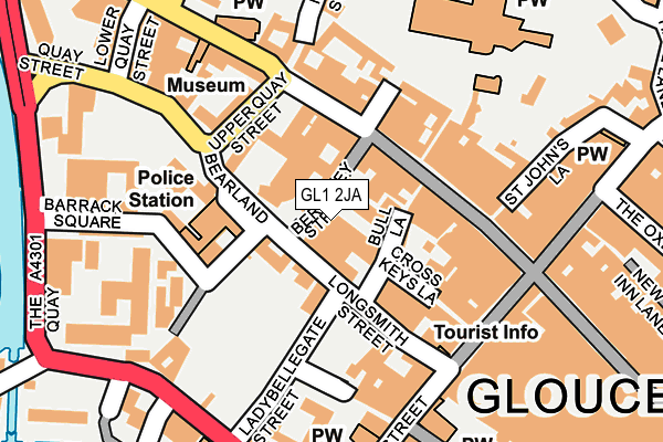 GL1 2JA map - OS OpenMap – Local (Ordnance Survey)