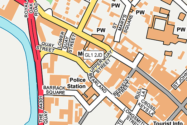 GL1 2JD map - OS OpenMap – Local (Ordnance Survey)