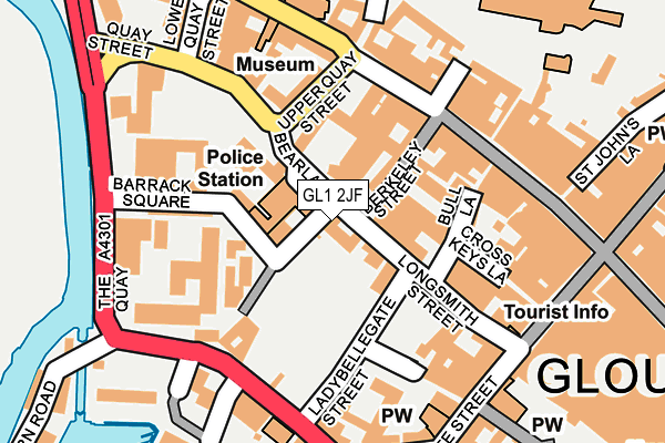 GL1 2JF map - OS OpenMap – Local (Ordnance Survey)