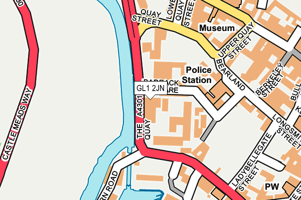 GL1 2JN map - OS OpenMap – Local (Ordnance Survey)