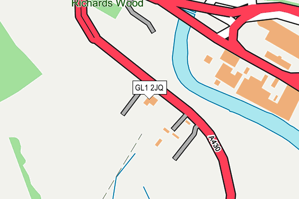 GL1 2JQ map - OS OpenMap – Local (Ordnance Survey)