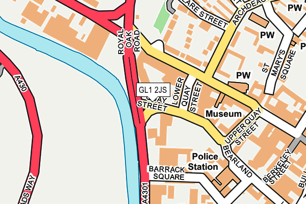 GL1 2JS map - OS OpenMap – Local (Ordnance Survey)