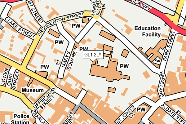 GL1 2LY map - OS OpenMap – Local (Ordnance Survey)