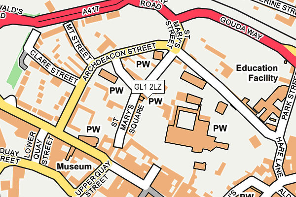 GL1 2LZ map - OS OpenMap – Local (Ordnance Survey)