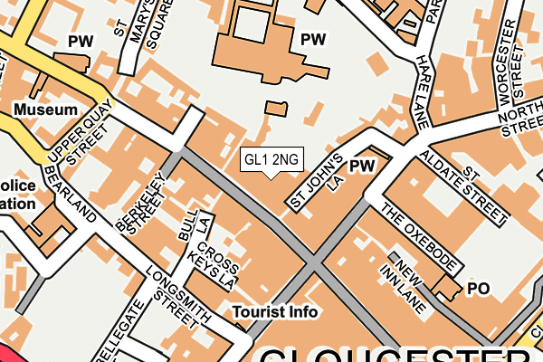 GL1 2NG map - OS OpenMap – Local (Ordnance Survey)