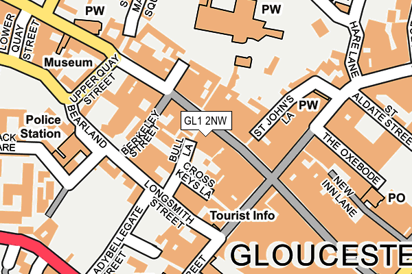 GL1 2NW map - OS OpenMap – Local (Ordnance Survey)