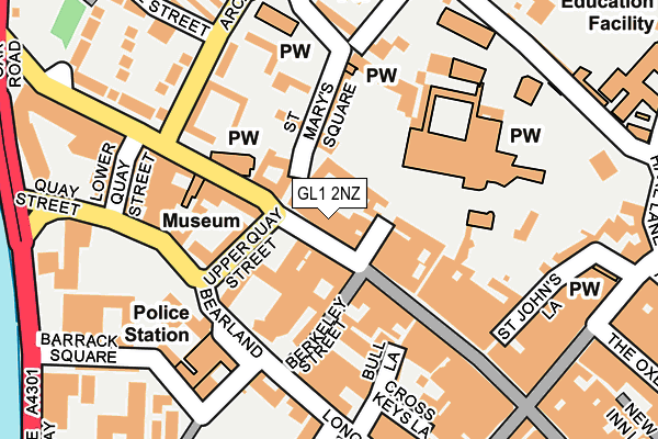 GL1 2NZ map - OS OpenMap – Local (Ordnance Survey)