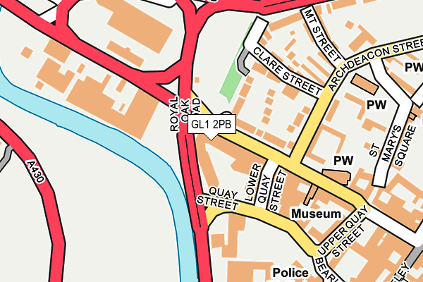 GL1 2PB map - OS OpenMap – Local (Ordnance Survey)
