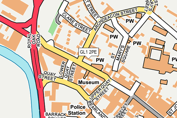 GL1 2PE map - OS OpenMap – Local (Ordnance Survey)