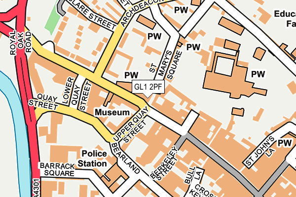 GL1 2PF map - OS OpenMap – Local (Ordnance Survey)