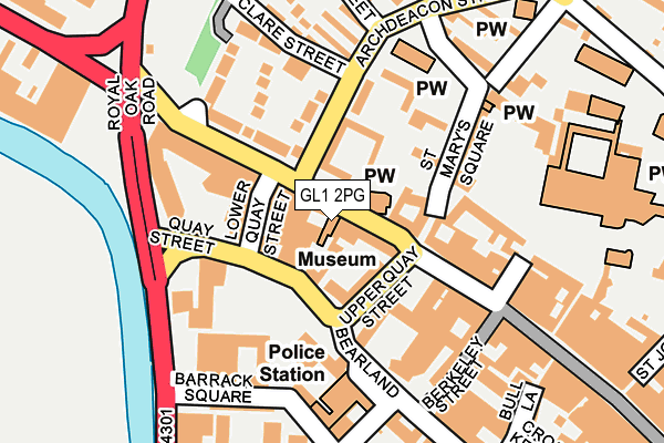 GL1 2PG map - OS OpenMap – Local (Ordnance Survey)