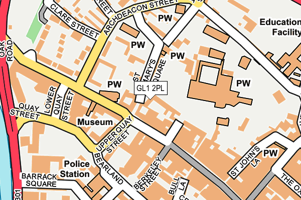 GL1 2PL map - OS OpenMap – Local (Ordnance Survey)