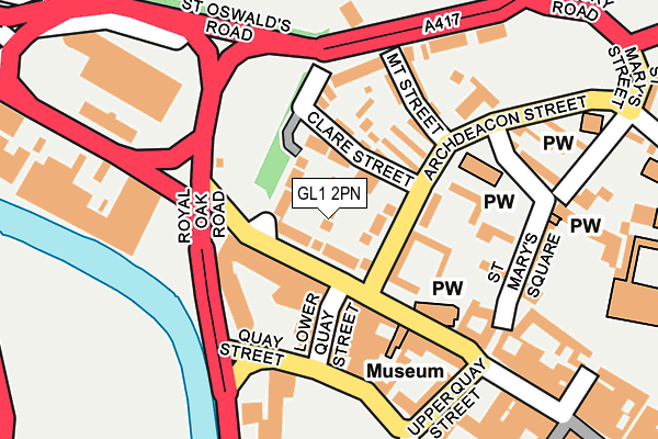 GL1 2PN map - OS OpenMap – Local (Ordnance Survey)