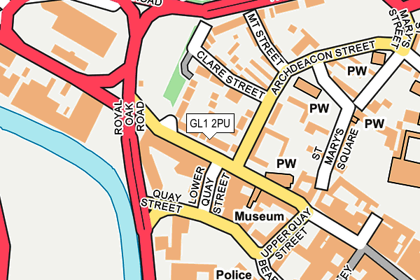 GL1 2PU map - OS OpenMap – Local (Ordnance Survey)