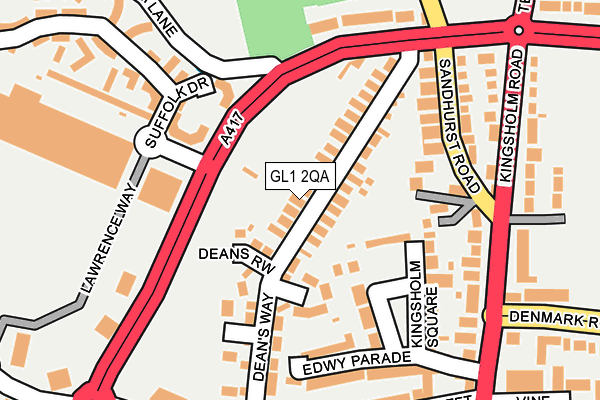 GL1 2QA map - OS OpenMap – Local (Ordnance Survey)