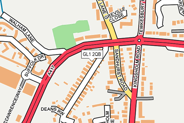 GL1 2QB map - OS OpenMap – Local (Ordnance Survey)