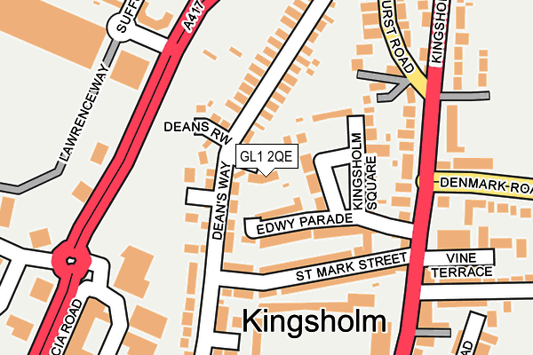 GL1 2QE map - OS OpenMap – Local (Ordnance Survey)