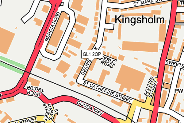 GL1 2QP map - OS OpenMap – Local (Ordnance Survey)