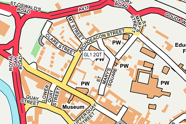 GL1 2QT map - OS OpenMap – Local (Ordnance Survey)