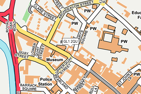 GL1 2QU map - OS OpenMap – Local (Ordnance Survey)