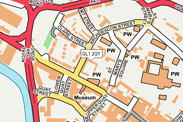 GL1 2QY map - OS OpenMap – Local (Ordnance Survey)