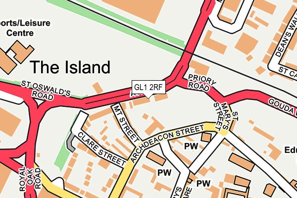 GL1 2RF map - OS OpenMap – Local (Ordnance Survey)