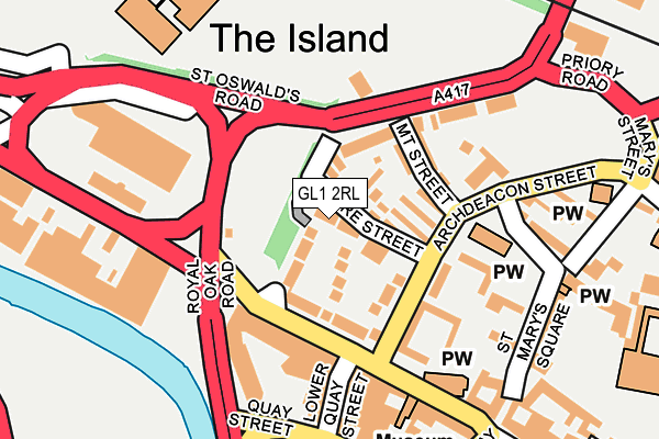 GL1 2RL map - OS OpenMap – Local (Ordnance Survey)