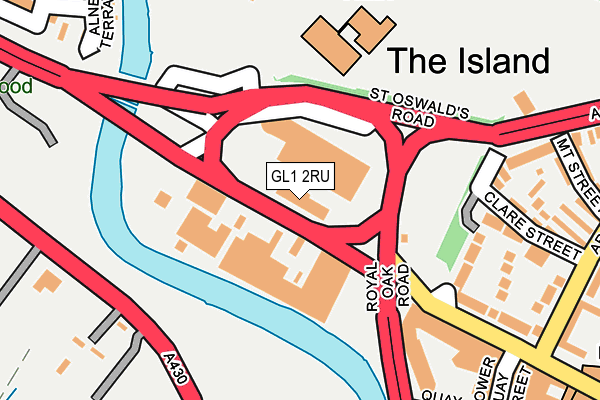 GL1 2RU map - OS OpenMap – Local (Ordnance Survey)