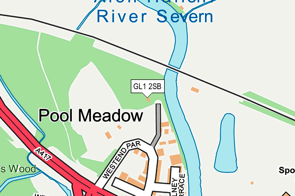 GL1 2SB map - OS OpenMap – Local (Ordnance Survey)