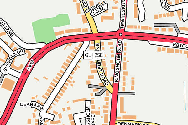 GL1 2SE map - OS OpenMap – Local (Ordnance Survey)