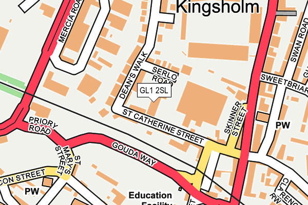 GL1 2SL map - OS OpenMap – Local (Ordnance Survey)