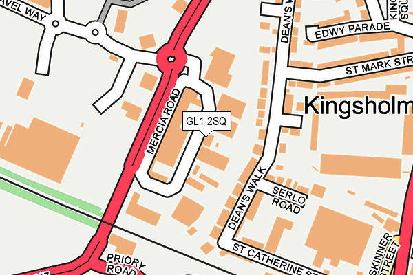 GL1 2SQ map - OS OpenMap – Local (Ordnance Survey)