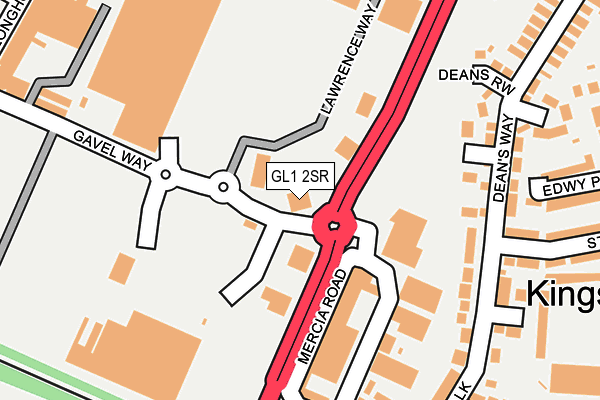 GL1 2SR map - OS OpenMap – Local (Ordnance Survey)