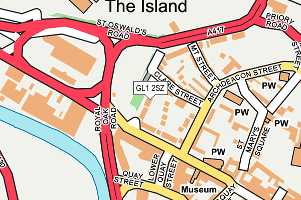 GL1 2SZ map - OS OpenMap – Local (Ordnance Survey)